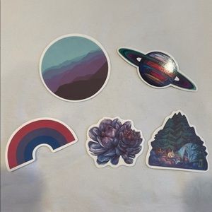 Purple & Blue Stickers Set